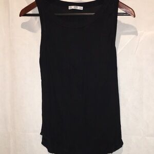 Zara Ribbed Black Tank Top | Size M